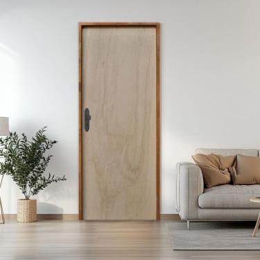 Imagem de Porta Lisa Mescla 210x80 Batente 11 CM Fechadura Interna Lado Direito 
