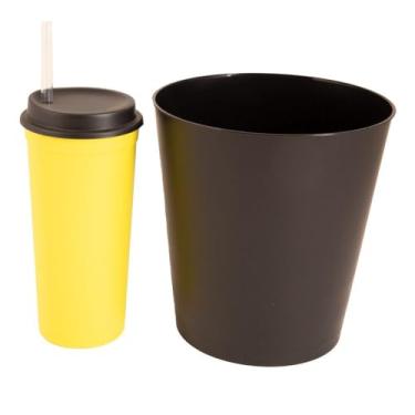 Imagem de Almofada Porta Pipoca Individual Redonda - Frases Cores E Amores Smile