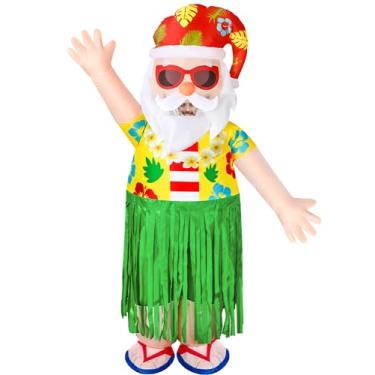 Imagem de Silipull Fantasia inflável de Papai Noel de Natal inflável para decoração ao ar livre cosplay de Natal para adultos, Colorido., about 6.9 ft in height