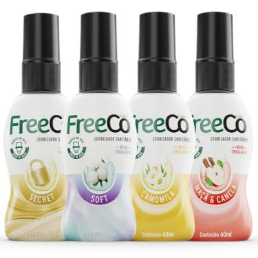 Imagem de Freecô Bloqueador De Odores Sanitários - Novas Fragrâncias Pack com 4 unidades