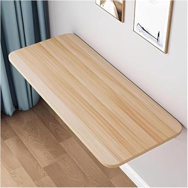 Imagem de Mesa De Parede, Mesa De Jantar Com Folha De Gota, Mesa Dobrável De Lavanderia, Mesa Dobrável Montada Na Parede, Mesa De Escritório, Mesa Flutuante Para Laptop, Light Walnut Color, 100 * 30cm