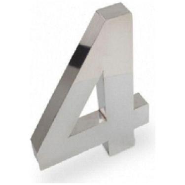 Imagem de Kit 3 Números Residenciais Em Aço Inox 40cm Cor Preto - CASINOX