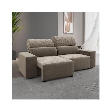 Imagem de Sofá 3 Lugares Viero Venetto Retrátil Reclinável 2 Metros Veludo