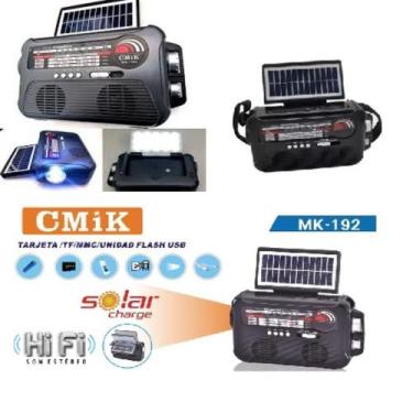 Imagem de Radio caixa de som com placa solar recarregavel bivolt bluetooth porta
