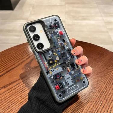 Imagem de Capa de celular com placa de circuito avançado para Samsung A55 A54 A53 A52 A51 A70 A32 A13 5G, capa prateada galvanizada à prova de choque, CYH, B1088T3, para Samsung A22 5G