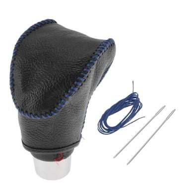 Imagem de Motoforti Capa de manípulo de câmbio de marchas para Kia Soul 2020-2023 couro sintético preto azul