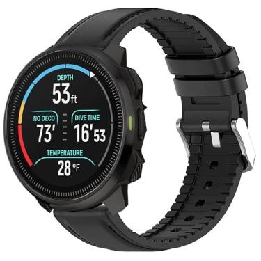 Imagem de Compatível com pulseiras SUUNTO OCEAN, pulseira de couro de silicone respirável de 20 mm, 22 mm compatível com SUUNTO OCEAN, RACE, RACE S, VERTICAL, 9 PEAK, 9 PEAK PRO, 5 Peak, 3 Smartwatch (para