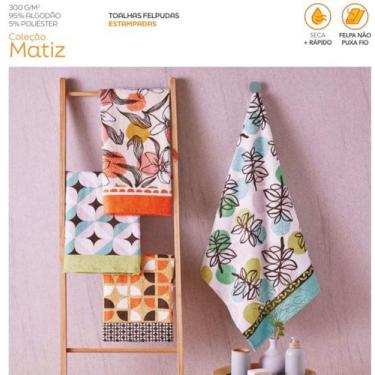 Imagem de Toalha felpuda Lepper 3 pçs 75cm x 1,50cm, Estampada Matiz