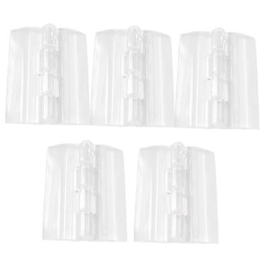 Imagem de 5 peças de dobradiças dobráveis de acrílico contínuo de piano para artesanato, tampa de aquário, armário, móveis, suporte de exibição DIY caixa transparente etc. (65 x 42 mm)