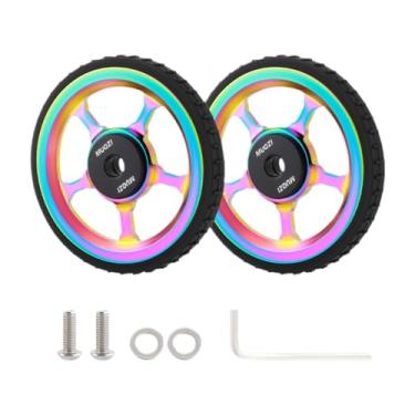 Imagem de Vaveren Rodas fáceis para dobrar bicicleta empurrar wheesl Auxiliar Pneu leve estável, Corpo Fino Colorido