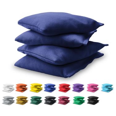 Imagem de GoSports Conjunto de 4 sacos de feijão Cornhole - Regulamento para todos os climas - Azul-marinho