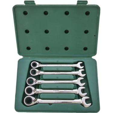 Imagem de Jogo De Chave Combinada C/Catraca Reversível 10 A 14Mm 5 Pçs