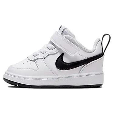 Imagem de Nike Court Borough Low 2 (PSV) Tênis de basquete para meninos, Branco, preto, 19.5 EU