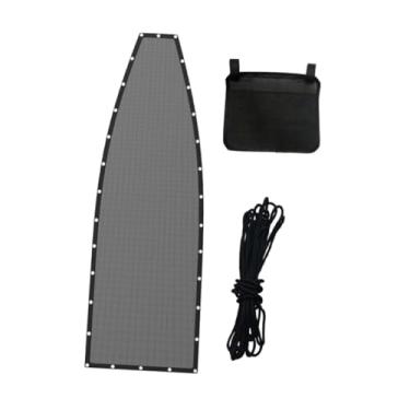 Imagem de simhoa Tecido de substituição para cadeira suspensa com cabo de 39 pés, proteção solar, fácil instalação, pano de reparo para cadeira de jardim, Cinza Escuro com Bolsa