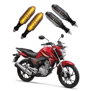 Imagem de KIT 4 Seta Esportiva Pisca de Led Modelo P26 Para Moto CG 160 SE 2010 