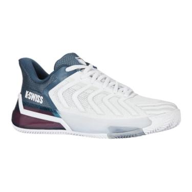 Imagem de K-Swiss Tênis masculino, Branco/Stargazer/Neon Blaze, 39