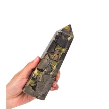 Imagem de Crystal Obelisk Wand AMOYSTONE Septarian Natural Healing