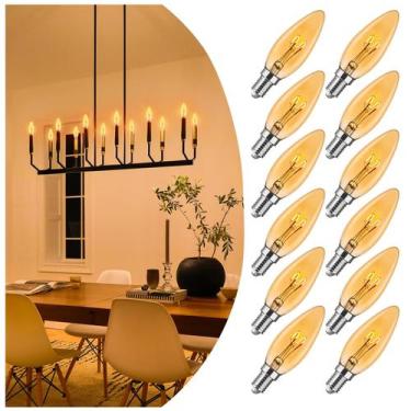 Imagem de Lâmpadas LED AMDTU E12 Candelabra 5W 6W, substituição, pacote com 12