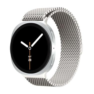 Imagem de Pulseiras de metal milanês para Samsung Galaxy Watch 8 de 40 mm e 44 mm/8 clássico de 46 mm para homens/mulheres, pulseira magnética de malha de aço inoxidável para Samsung Galaxy Watch 8 Classic de
