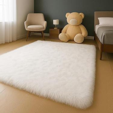 Imagem de Tapete Felpudo Para Sala E Quarto 1,00 x 1,50(BRANCO)