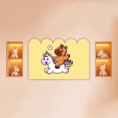 Imagem de Cabeceira de Cama Decorativa Infantil para Quarto de Meninas - Tema Unicórnio (CabCerq-0060)