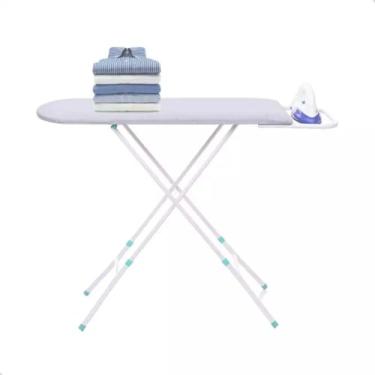 Imagem de Tabua de Passar Roupa Com Suporte para Ferro Tecido Termico Mesa Passadeira