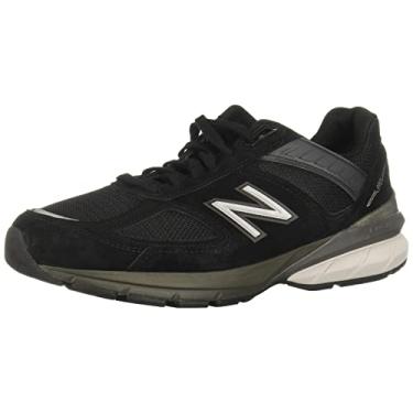Imagem de New Balance Tênis masculino Made in US 990 V5, Preto/prata, 8.5 X-Narrow
