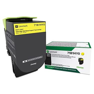 Imagem de Lexmark 71B1HY0 CS417dn CX417de CS517de CX517de Toner amarelo do programa de retorno de alto rendimento
