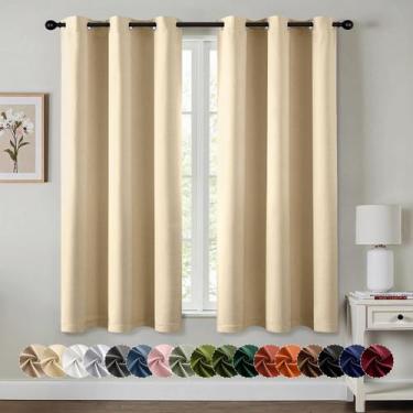 Imagem de Cortinas Blackout MIULEE Cream Beige 160x160cm 2 painéis