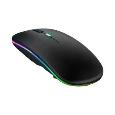 Imagem de Mouse Sem Fio Recarregável Silencioso Com LED Retroiluminado, Receptor