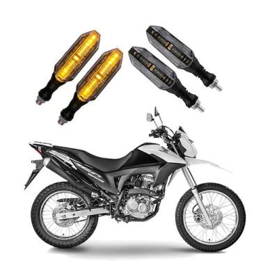 Imagem de KIT 4 Seta Esportiva Pisca de Led Modelo P26 Para Moto Honda NXR 160 B