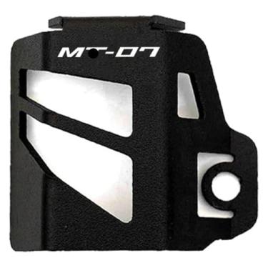 Imagem de BYYINGSUS Compatível com MT 07 09 10 MT07 MT09 MT10 SP 2023 2022 Acessórios Proteção do reservatório de fluido de freio traseiro da motocicleta (Preto-MT07)