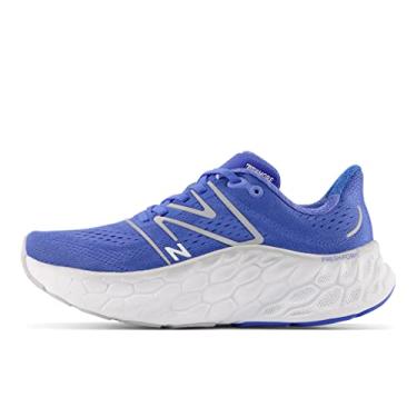 Imagem de New Balance Tênis de corrida feminino Fresh Foam X More V4, Lápis brilhante/cobalto, 11