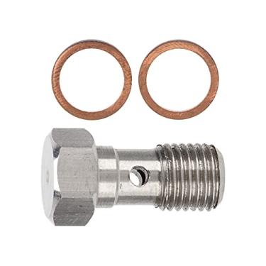 Imagem de aqxreight 7/16inx20 UNF Banjo Aço Inoxidável 25mm Adaptador de Montagem de Freio Com 2 Peças de Adaptadores Específicos para arruelas. Especificações Banjo BoltBanjo FittingsBanjo Hose Barb