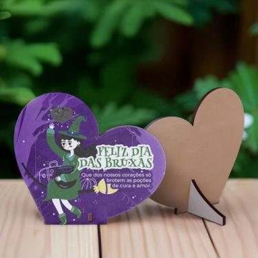 Imagem de 20 Lembrancinhas Halloween Coração MDF Dia das Bruxas - R9 Decor, Mode