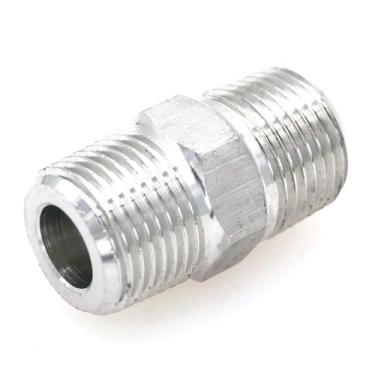 Imagem de WWECCQIJ 3/20.3 cm BSPT macho para 3/20.3 cm BSPT macho rosqueado 304 conector adaptador de encaixe de tubo de aço inoxidável 250bar