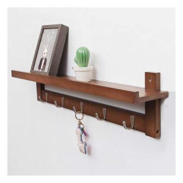 Imagem de Cabide montado na parede, gancho de parede, suporte de parede retrô, com 5 6 ganchos, adequado para entrada, quarto, sala de estar, suporte de cabide moderno montado na parede (5 ganchos de uma cor)
