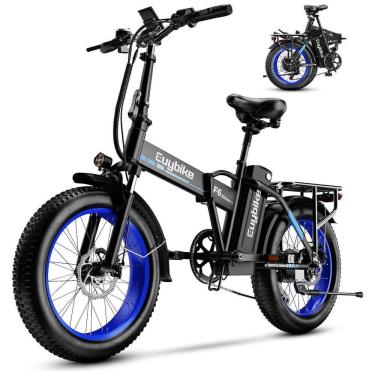 Imagem de Bicicleta Elétrica Dobrável de 1000W, Bateria Removível Grande de 48V 20AH, 30MPH, Alcance Máximo de 80 Milhas, Bicicleta Elétrica com Pneus