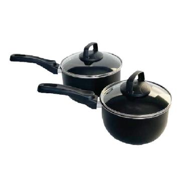 Imagem de Conjunto 2 Panelas Antiaderente Starflon Tampa De Vidro Docesar