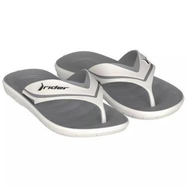 Imagem de Chinelo De Dedo Tira Larga Masculino Free Iii Rider, Branco, 39