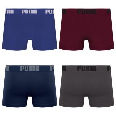 Imagem de Kit 4 Cuecas Puma Boxer Sem Costura Masculina