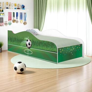 Imagem de Cama Solteiro Infantil 197x91,5cm para Quarto Personagens Copa Futebol K02 - D'Rossi