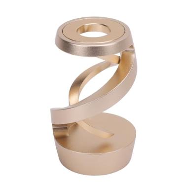 Imagem de Brinquedo giratório de mesa de metal espiral giroscópio desktop alívio de estresse decoração de escritório liga de alumínio presente feito à mão para adultos espaço de trabalho doméstico 6,6 x 4,3 cm