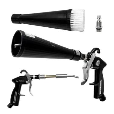 Imagem de MTRPS Pistola de limpeza a seco, soprador de ar de alto desempenho para limpeza de carro com 2 bocais, pistolas de sopro automotivas para detalhes internos funcionam com compressor de ar, acessórios