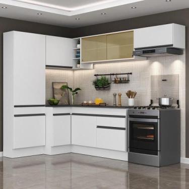 Imagem de Armário De Cozinha Completa De Canto Branco/preto - MULTIMOVEIS