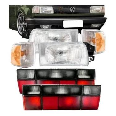 Imagem de Farol Gol Dianteiro Quadrado 1991 A 1995 + Lanterna Fume - JCV