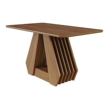 Imagem de Mesa Multiuso Cozinha Agata C- Tampo Madeirado 130x80cm Cinamomo - Cimol