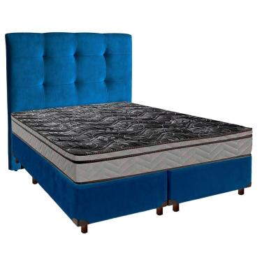 Imagem de Cama + Box Blindado E Colchão D28 Casal - Conforto Paropas + Cabeceira