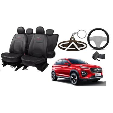 Imagem de Capa de couro para o banco tiggo 3x e plus 21-22 proteção impermeável