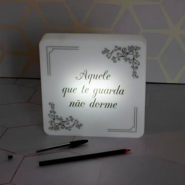 Imagem de Luminária Slim Box LED com Luz Indireta, Conexão USB, Aquele Que Te Guarda